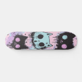 Schattigee Kawaii Pastel Gothic Patchwork Creepy C Persoonlijk Skateboard (Horizontaal)