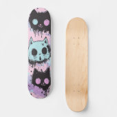 Schattigee Kawaii Pastel Gothic Patchwork Creepy C Persoonlijk Skateboard (Voorkant)