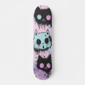 Schattigee Kawaii Pastel Gothic Patchwork Creepy C Persoonlijk Skateboard (Voorkant)