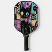 Schattigee Kawaii Pastel Gothic Patchwork Creepy C Pickleball Paddle (Voorkant)