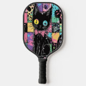 Schattigee Kawaii Pastel Gothic Patchwork Creepy C Pickleball Paddle (Achterkant)