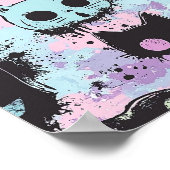 Schattigee Kawaii Pastel Gothic Patchwork Creepy C Poster (Hoek)