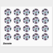 Schattigee Kawaii Pastel Gothic Patchwork Creepy C Ronde Sticker (Vel)
