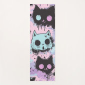Schattigee Kawaii Pastel Gothic Patchwork Creepy C Yogamat (Voorkant)