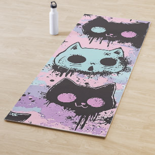 Schattigee Kawaii Pastel Gothic Patchwork Creepy C Yogamat