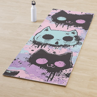 Schattigee Kawaii Pastel Gothic Patchwork Creepy C Yogamat