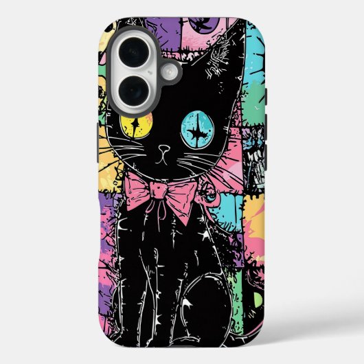 Schattigee Kawaii Pastel Gothic Patchwork Gothic C Case-Mate iPhone Case (Achterkant)