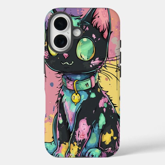 Schattigee Kawaii Pastel Gothic Patchwork Gothic C Case-Mate iPhone Case (Achterkant)