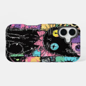 Schattigee Kawaii Pastel Gothic Patchwork Gothic C iPhone 16 Hoesje (Achterkant horizontaal)