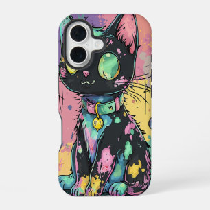 Schattigee Kawaii Pastel Gothic Patchwork Gothic C iPhone 16 Hoesje