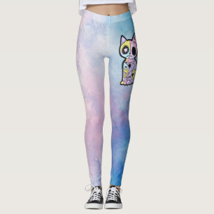 Schattigee Kawaii Pastel Gothic Patchwork Gothic C Leggings