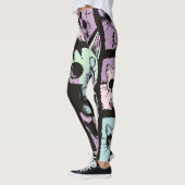 Schattigee Kawaii Pastel Gothic Patchwork Gothic C Leggings (Links)