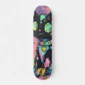 Schattigee Kawaii Pastel Gothic Patchwork Gothic C Persoonlijk Skateboard (Voorkant)