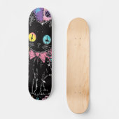Schattigee Kawaii Pastel Gothic Patchwork Gothic C Persoonlijk Skateboard (Voorkant)