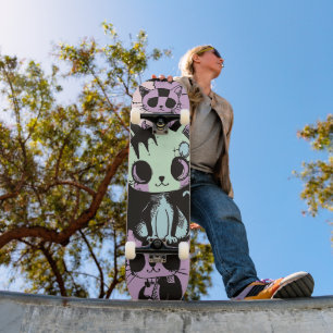 Schattigee Kawaii Pastel Gothic Patchwork Gothic C Persoonlijk Skateboard