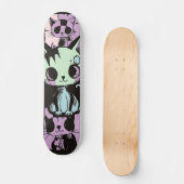 Schattigee Kawaii Pastel Gothic Patchwork Gothic C Persoonlijk Skateboard (Voorkant)