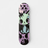 Schattigee Kawaii Pastel Gothic Patchwork Gothic C Persoonlijk Skateboard (Voorkant)
