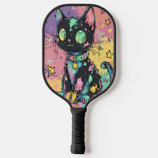 Schattigee Kawaii Pastel Gothic Patchwork Gothic C Pickleball Paddle (Achterkant)