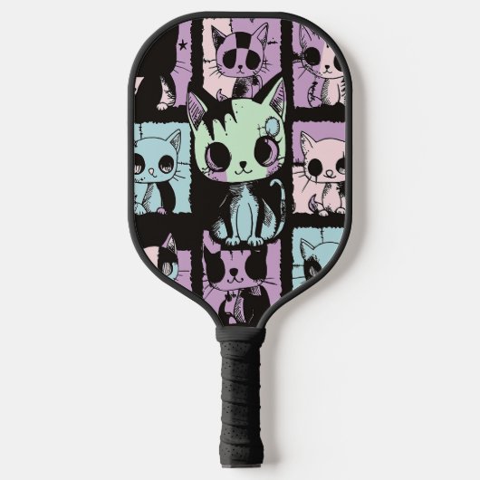 Schattigee Kawaii Pastel Gothic Patchwork Gothic C Pickleball Paddle (Voorkant)