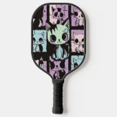 Schattigee Kawaii Pastel Gothic Patchwork Gothic C Pickleball Paddle (Achterkant)