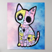 Schattigee Kawaii Pastel Gothic Patchwork Gothic C Poster (Voorkant)