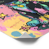 Schattigee Kawaii Pastel Gothic Patchwork Gothic C Poster (Hoek)
