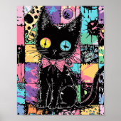 Schattigee Kawaii Pastel Gothic Patchwork Gothic C Poster (Voorkant)