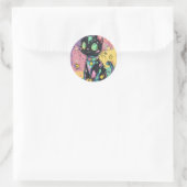 Schattigee Kawaii Pastel Gothic Patchwork Gothic C Ronde Sticker (Tas)