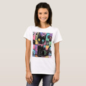 Schattigee Kawaii Pastel Gothic Patchwork Gothic C T-shirt (Voorkant volledig)