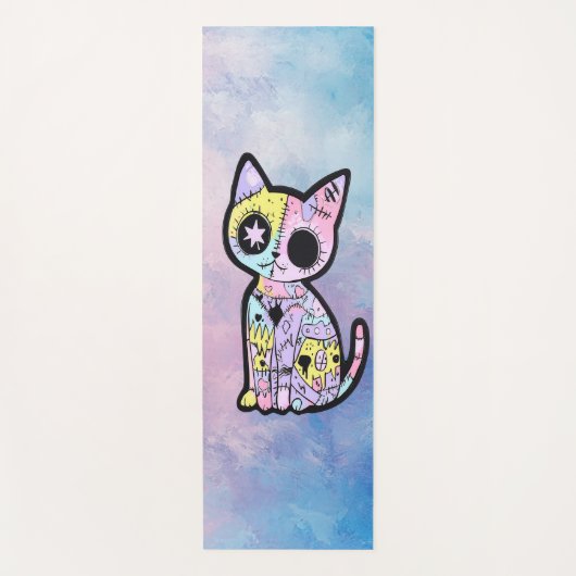 Schattigee Kawaii Pastel Gothic Patchwork Gothic C Yogamat (Voorkant)