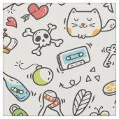 Schattigee Kawaii Pattern stof (Close Up)