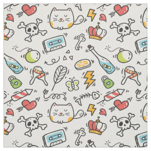 Schattigee Kawaii Pattern stof