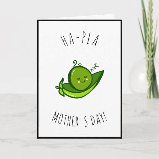 Schattigee Kawaii Pea Funny Pun Gezegde Moederdag Feestdagen Kaart (Voorkant)