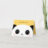 Schattigee Kawaii Peekaboo Panda Face Dank u Bedankkaart (Voorkant)