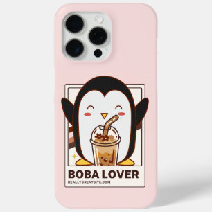 Schattigee Kawaii Penguin Boba Lover iPhone 15 Pro Max Hoesje