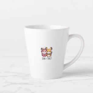 Schattigee Kawaii Pika paar Wandelen Adventure Cam Latte Mok