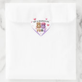 Schattigee kawaii pindakaas en gelei hart sticker (Tas)
