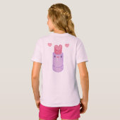 Schattigee kawaii Pink Heart Lipstick T-shirt (Achterkant volledig)