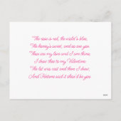 Schattigee Kawaii Pink Pastel Hearts Valentijn's D Feestdagenkaart (Achterkant)