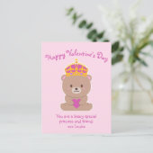 Schattigee Kawaii Pink Royal Beary Special Princes Briefkaart (Staand voorkant)