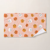 Schattigee Kawaii pompoen gezichten patroon Bad Handdoek (Handdoek)