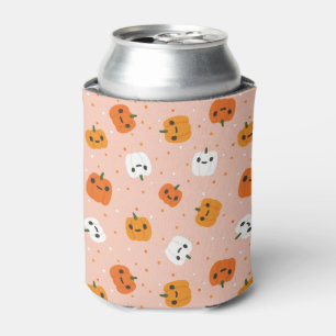 Schattigee Kawaii pompoen gezichten patroon Blikjeskoeler