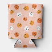 Schattigee Kawaii pompoen gezichten patroon Blikjeskoeler (Voorkant)