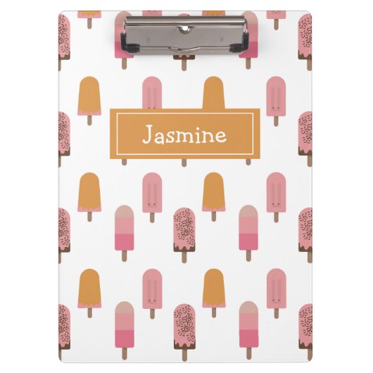 Schattigee Kawaii Popsicle Iced Poppen Lolly Summe Klembord (Voorkant)