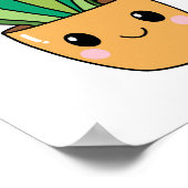 Schattigee Kawaii Potted Cactus Plant Art Poster (Hoek)