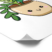 Schattigee Kawaii Potted Plant Art Poster (Hoek)