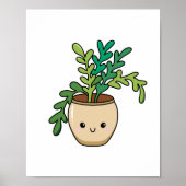Schattigee Kawaii Potted Plant Art Poster (Voorkant)