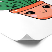 Schattigee Kawaii Potted Snake Plant Art Poster (Hoek)