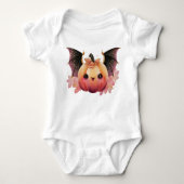 Schattigee Kawaii Pumpkin Bat Halloween Romper (Voorkant)