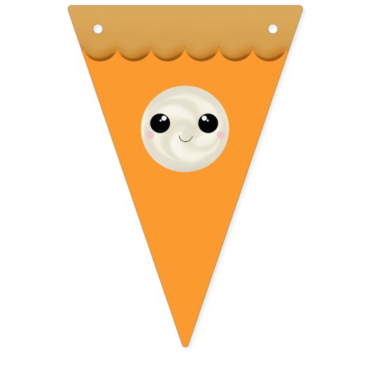 Schattigee Kawaii Pumpkin Pie Herfst Herfst Thanks Vlaggetjes (Eerste vlag)